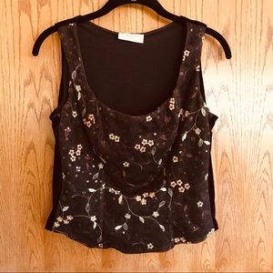 Flora Nikrios Velvet Beaded Top - Small